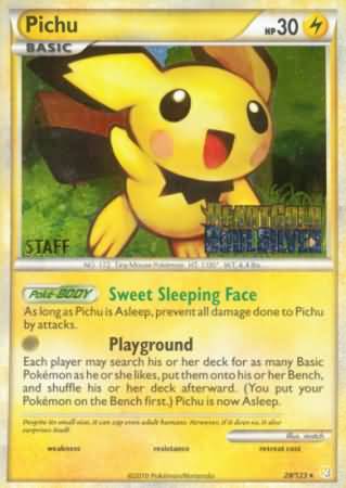 Pichu (28/123) (Staff Prerelease Promo) [Nintendo: Black Star Promos] | Clutch Gaming