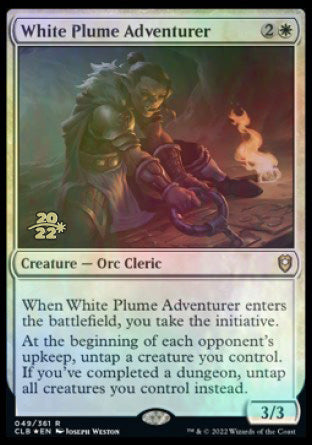 White Plume Adventurer [Commander Legends: Battle for Baldur's Gate Prerelease Promos] | Clutch Gaming