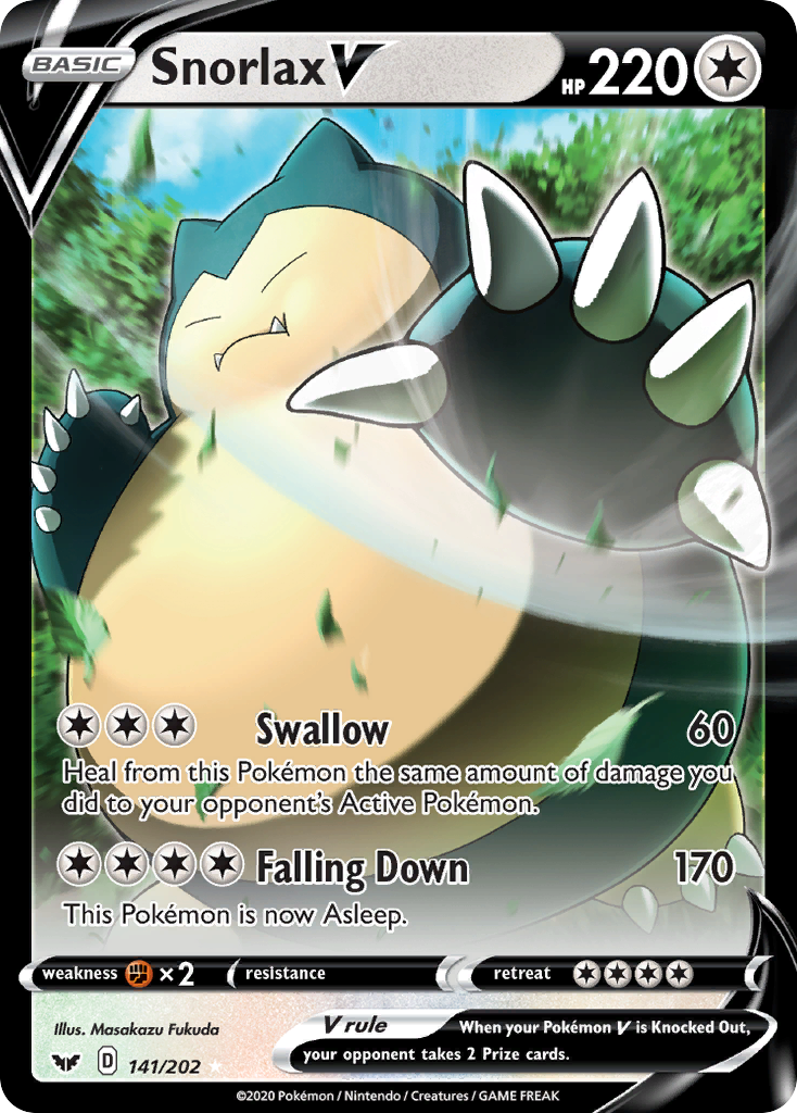 Snorlax V (141/202) [Sword & Shield: Base Set] | Clutch Gaming