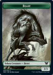 Beast // Treasure Double-Sided Token [Kamigawa: Neon Dynasty Commander Tokens] | Clutch Gaming