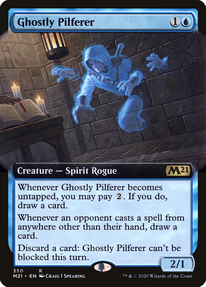 Ghostly Pilferer (Extended Art) [Core Set 2021] | Clutch Gaming