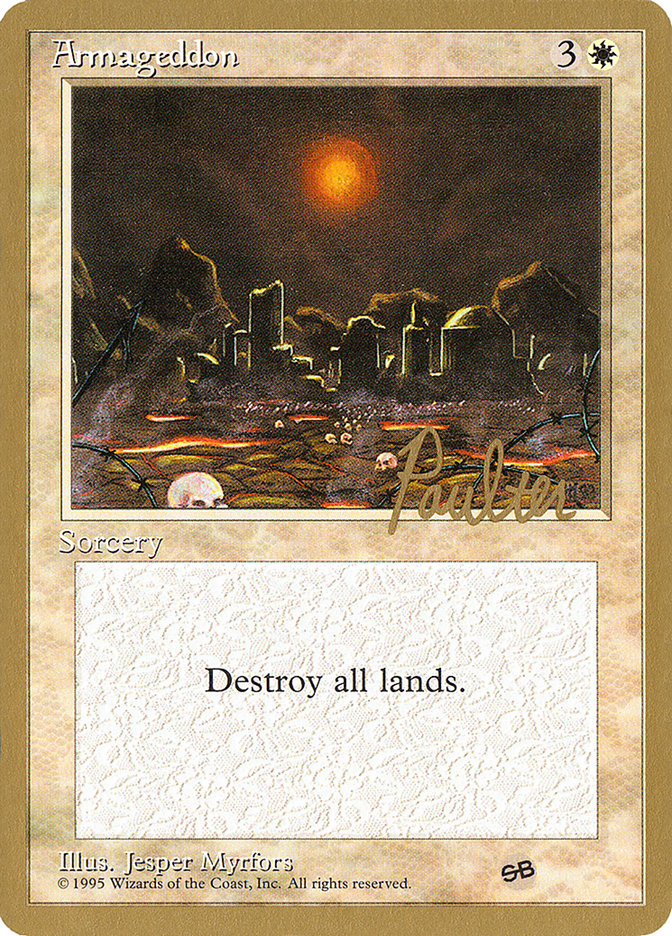 Armageddon (Preston Poulter) (SB) [Pro Tour Collector Set] | Clutch Gaming