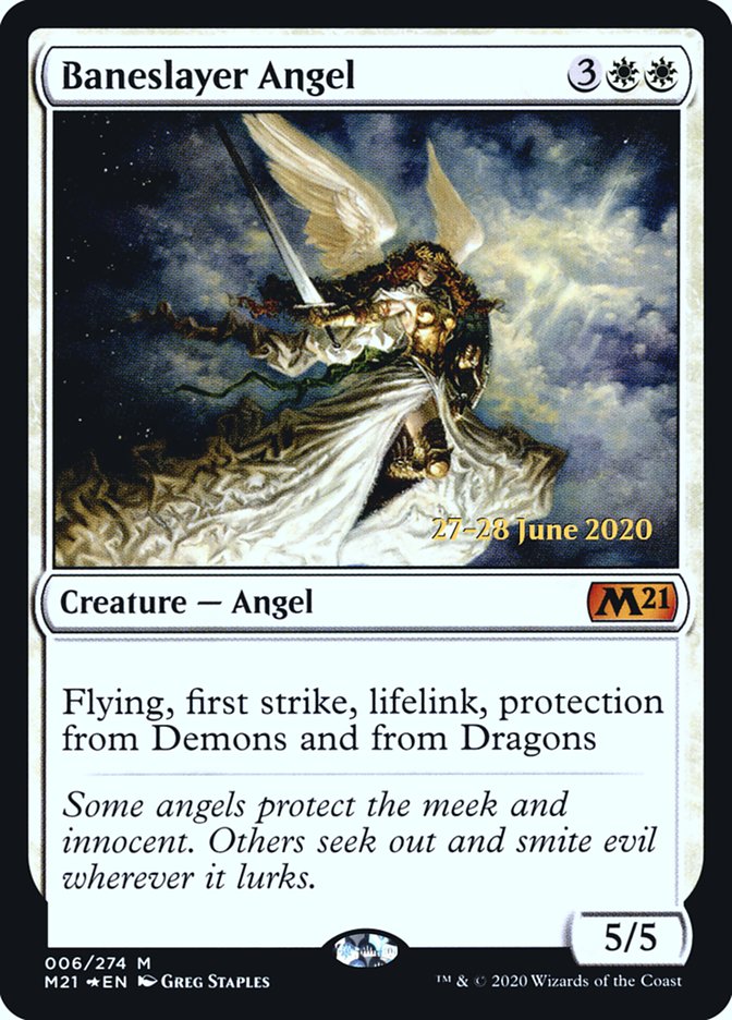 Baneslayer Angel [Core Set 2021 Prerelease Promos] | Clutch Gaming