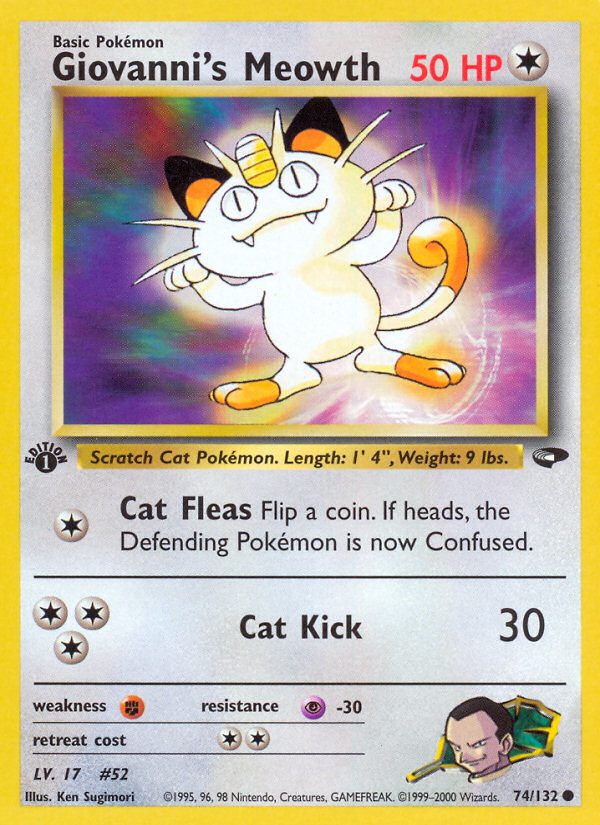 Giovanni's Meowth (74/132) [Gym Challenge 1st Edition] | Clutch Gaming