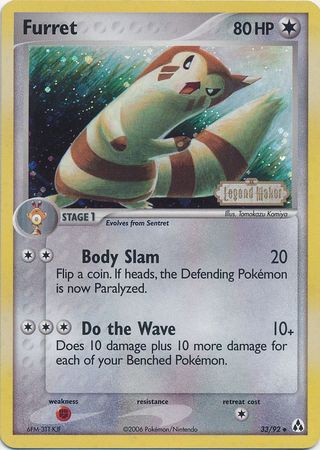 Furret (33/92) (Stamped) [EX: Legend Maker] | Clutch Gaming