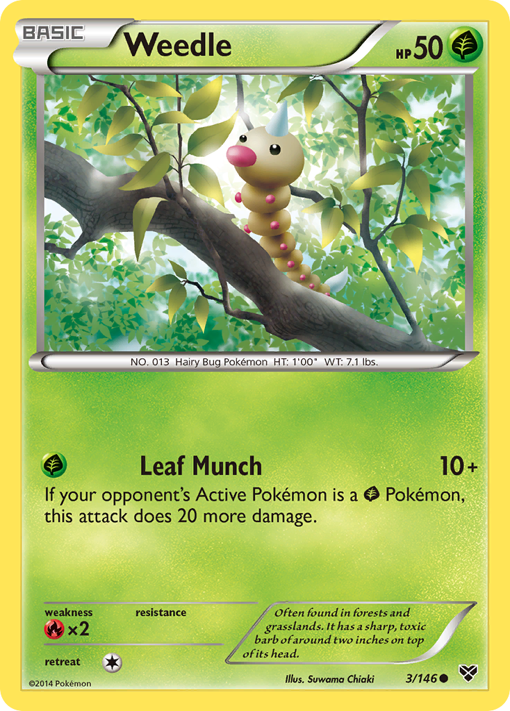 Weedle (3/146) [XY: Base Set] | Clutch Gaming