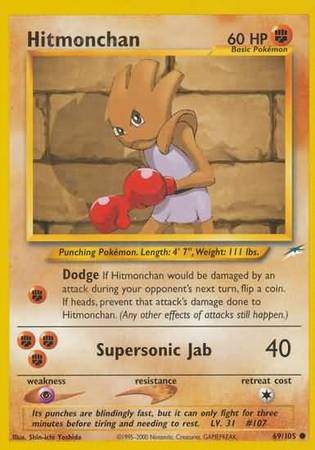 Hitmonchan (69/105) [Neo Destiny Unlimited] | Clutch Gaming