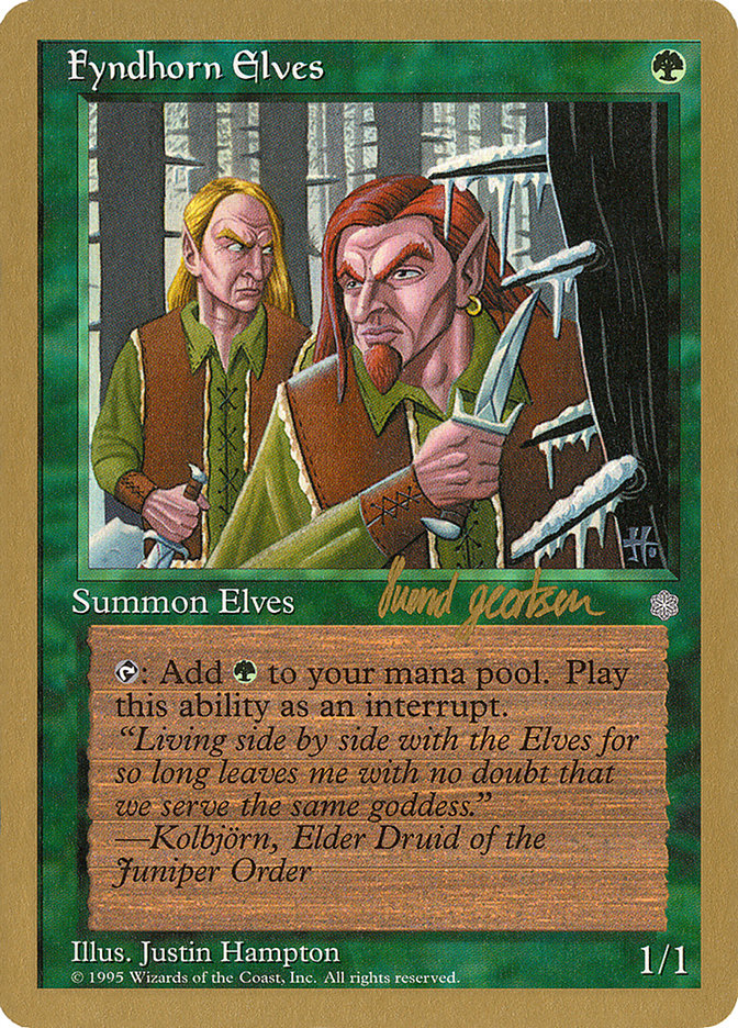 Fyndhorn Elves (Svend Geertsen) [World Championship Decks 1997] | Clutch Gaming