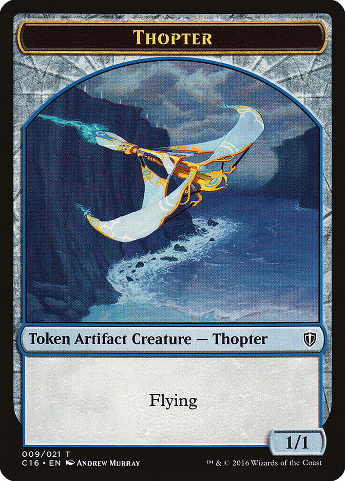 Horror // Thopter Double-Sided Token [Commander 2016 Tokens] | Clutch Gaming