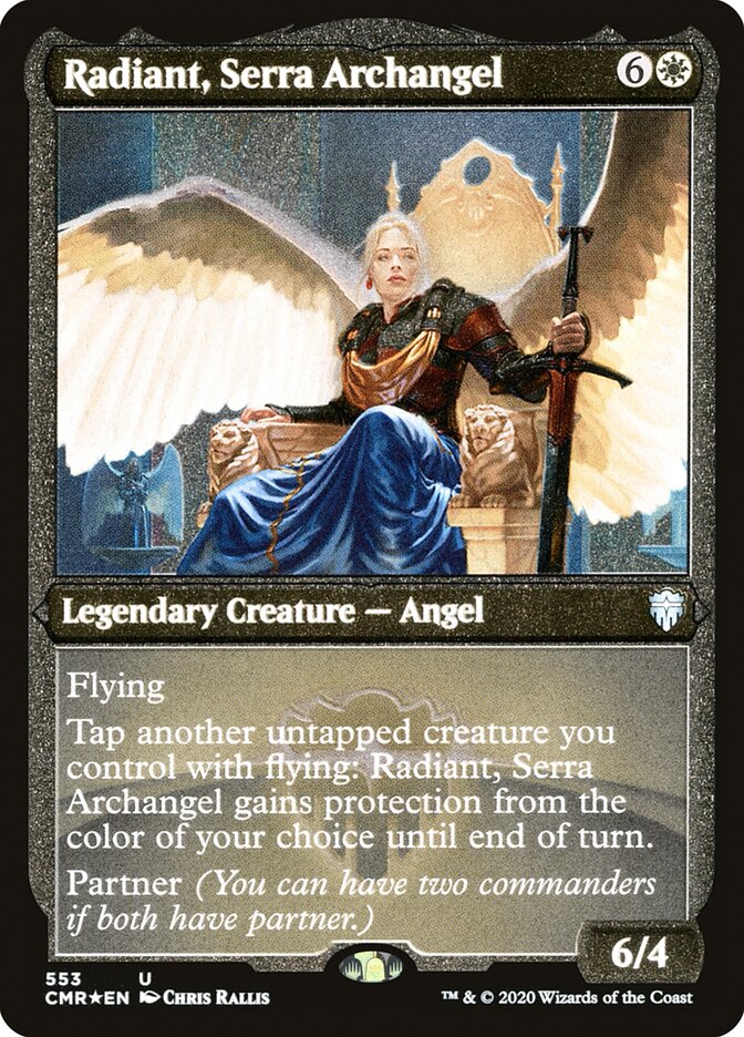 Radiant, Serra Archangel (Etched) [Commander Legends] | Clutch Gaming