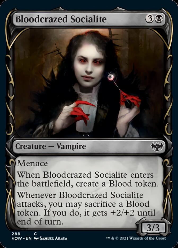 Bloodcrazed Socialite (Showcase Fang Frame) [Innistrad: Crimson Vow] | Clutch Gaming