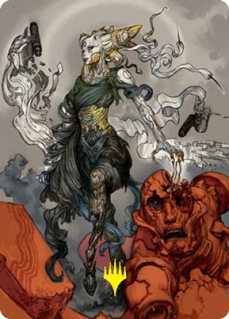 Tamiyo, Compleated Sage Art Card (Gold-Stamped Signature) [Kamigawa: Neon Dynasty Art Series] | Clutch Gaming