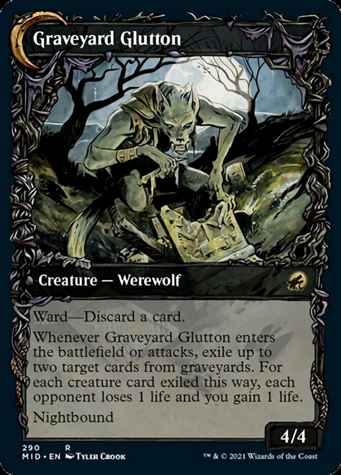 Graveyard Trespasser // Graveyard Glutton (Showcase Equinox) [Innistrad: Midnight Hunt] | Clutch Gaming