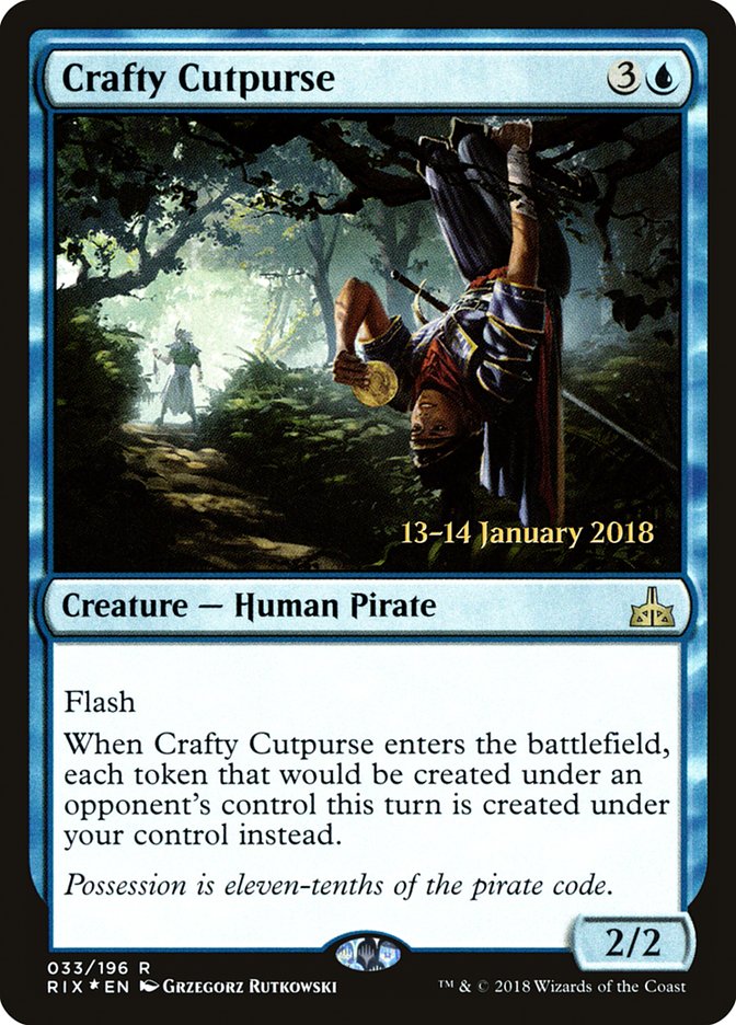 Crafty Cutpurse [Rivals of Ixalan Prerelease Promos] | Clutch Gaming