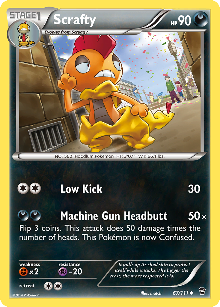 Scrafty (67/111) [XY: Furious Fists] | Clutch Gaming