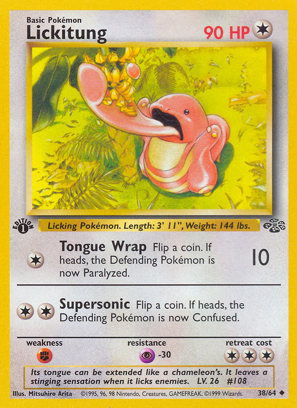 Lickitung (38/64) [Jungle 1st Edition] | Clutch Gaming
