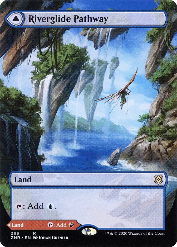 Riverglide Pathway // Lavaglide Pathway (Borderless Alternate Art) [Zendikar Rising] | Clutch Gaming