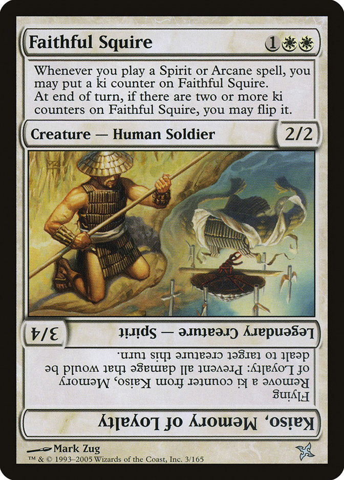 Faithful Squire // Kaiso, Memory of Loyalty [Betrayers of Kamigawa] | Clutch Gaming