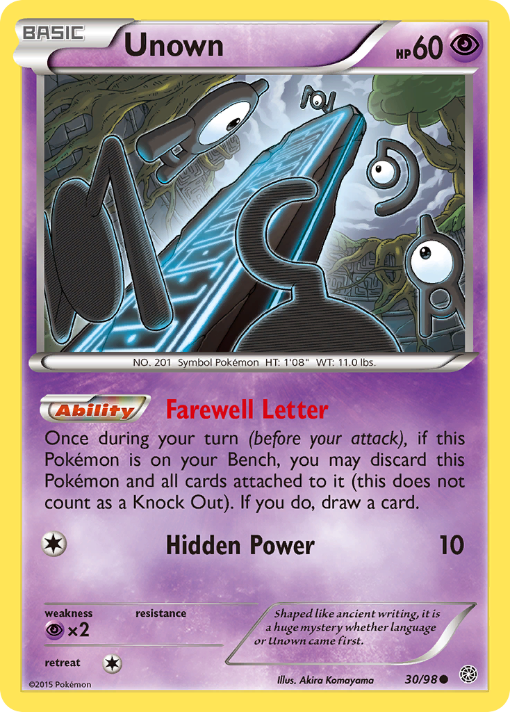 Unown (30/98) [XY: Ancient Origins] | Clutch Gaming