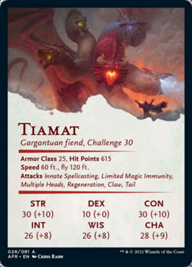 Tiamat Art Card [Dungeons & Dragons: Adventures in the Forgotten Realms Art Series] | Clutch Gaming