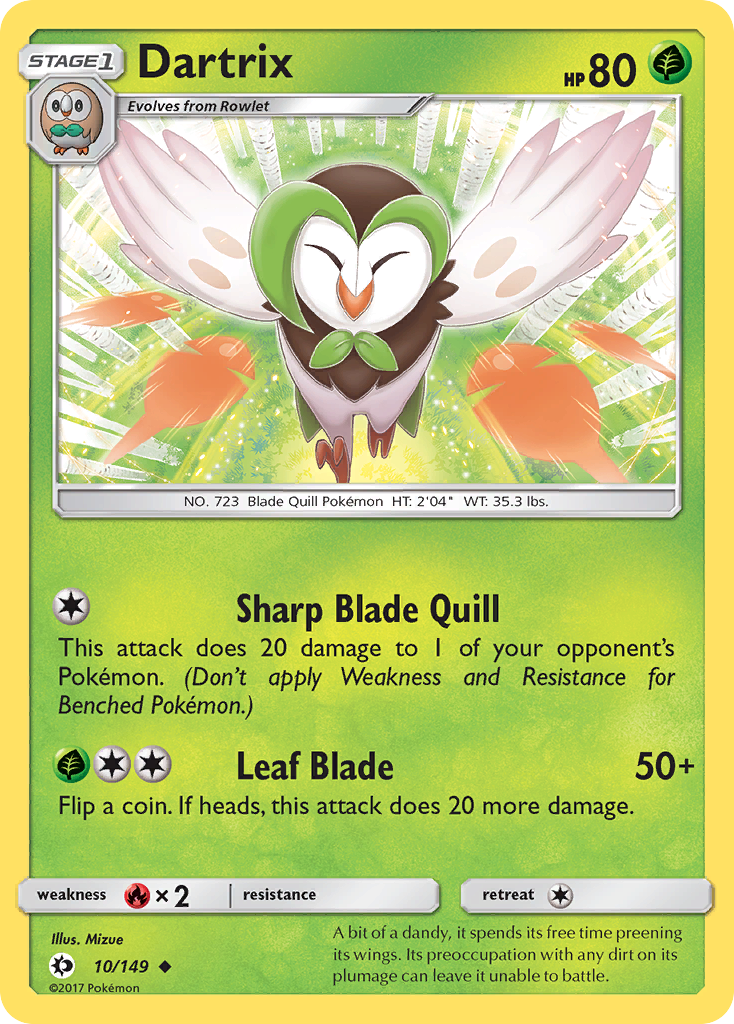 Dartrix (10/149) [Sun & Moon: Base Set] | Clutch Gaming