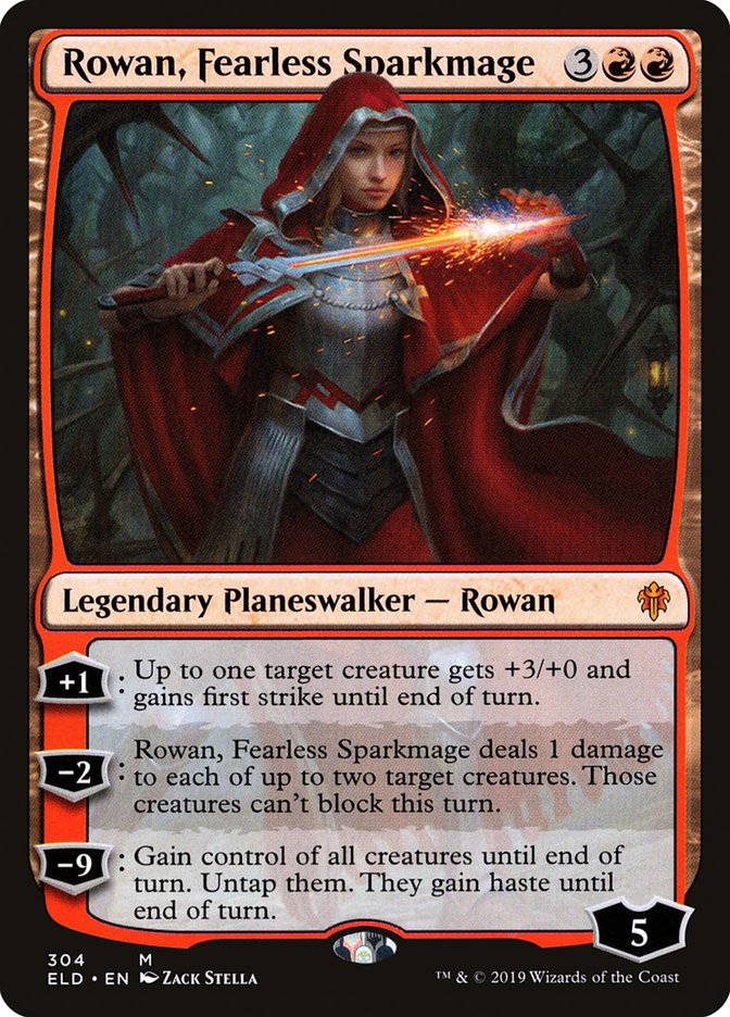 Rowan, Fearless Sparkmage [Throne of Eldraine] | Clutch Gaming