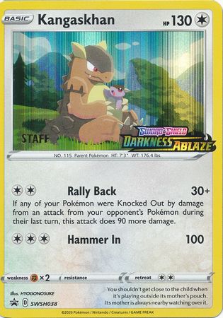 Kangaskhan (SWSH038) (Staff Prerelease Promo) [Sword & Shield: Black Star Promos] | Clutch Gaming