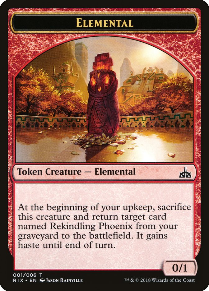 Elemental Token (001/006) [Rivals of Ixalan Tokens] | Clutch Gaming