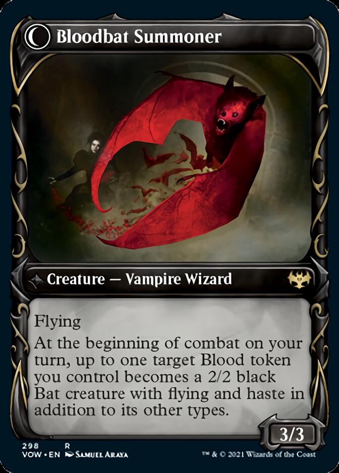 Voldaren Bloodcaster // Bloodbat Summoner (Showcase Fang Frame) [Innistrad: Crimson Vow] | Clutch Gaming