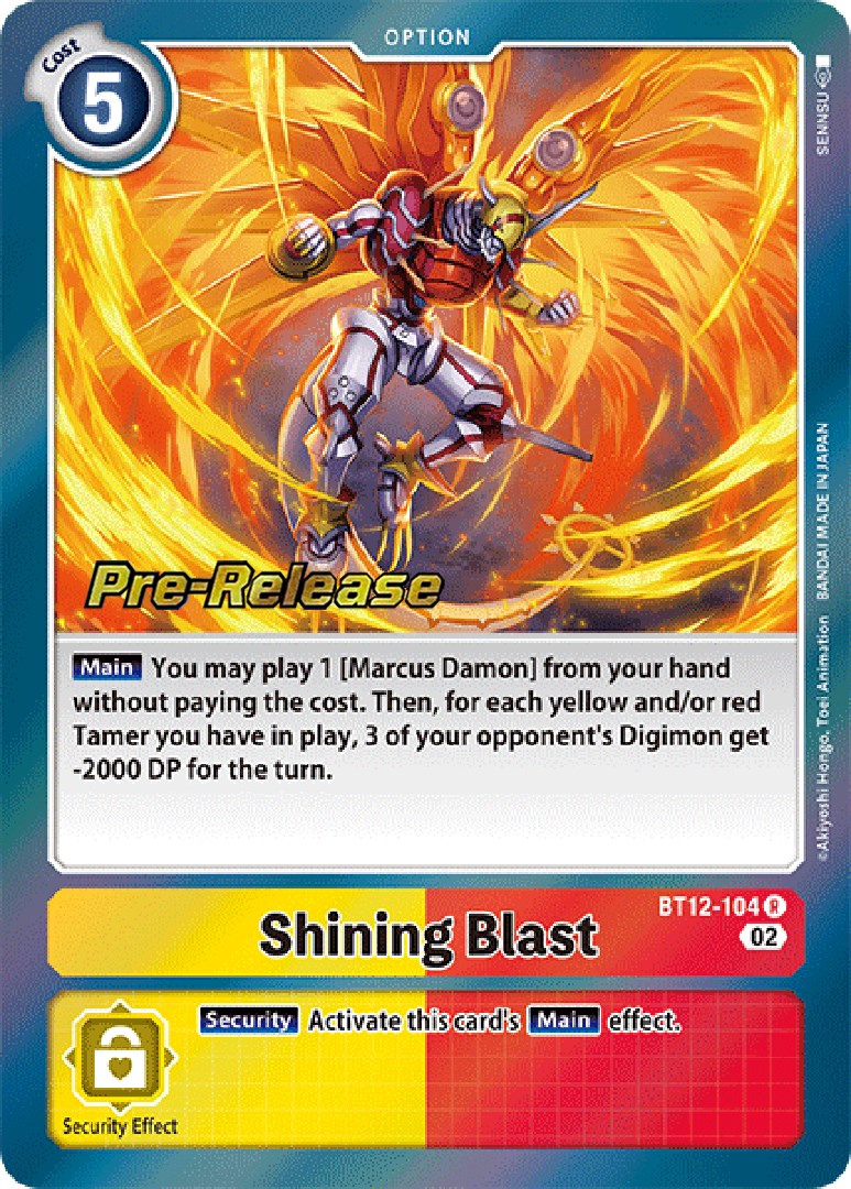 Shining Blast [BT12-104] [Across Time Pre-Release Cards] | Clutch Gaming