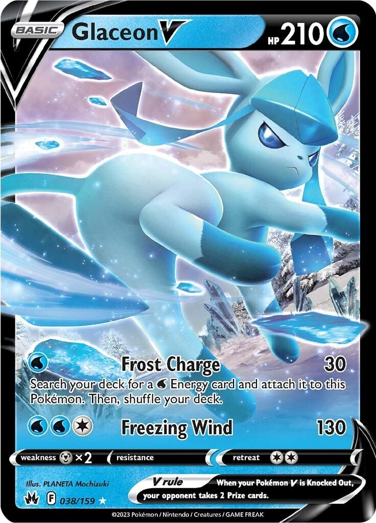 Glaceon V (038/159) [Sword & Shield: Crown Zenith] | Clutch Gaming