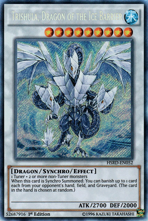 Trishula, Dragon of the Ice Barrier [HSRD-EN052] Secret Rare | Clutch Gaming