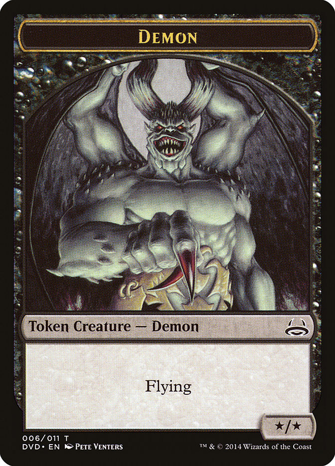 Demon Token (Divine vs. Demonic) [Duel Decks Anthology Tokens] | Clutch Gaming