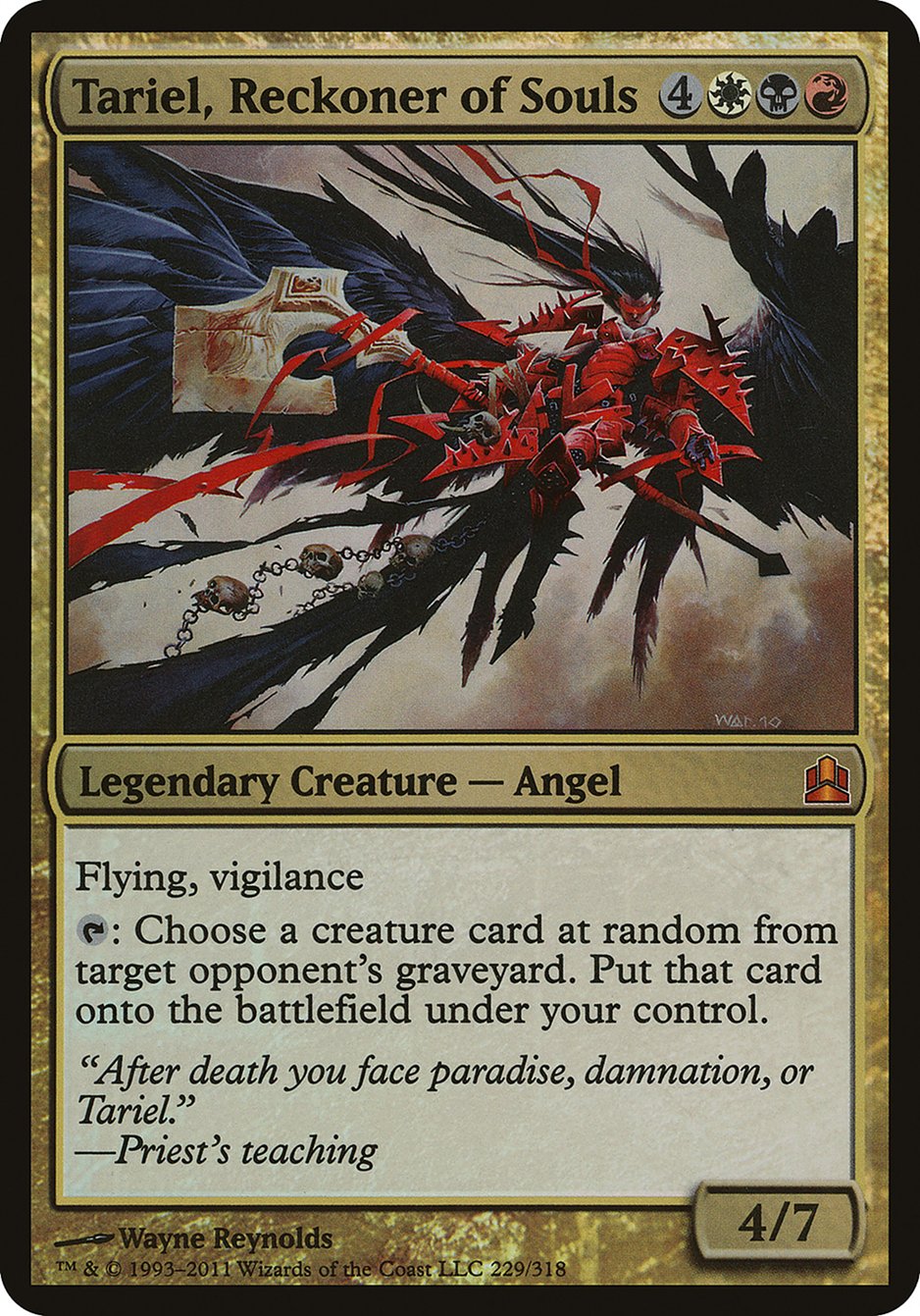 Tariel, Reckoner of Souls (Oversized) [Commander 2011 Oversized] | Clutch Gaming