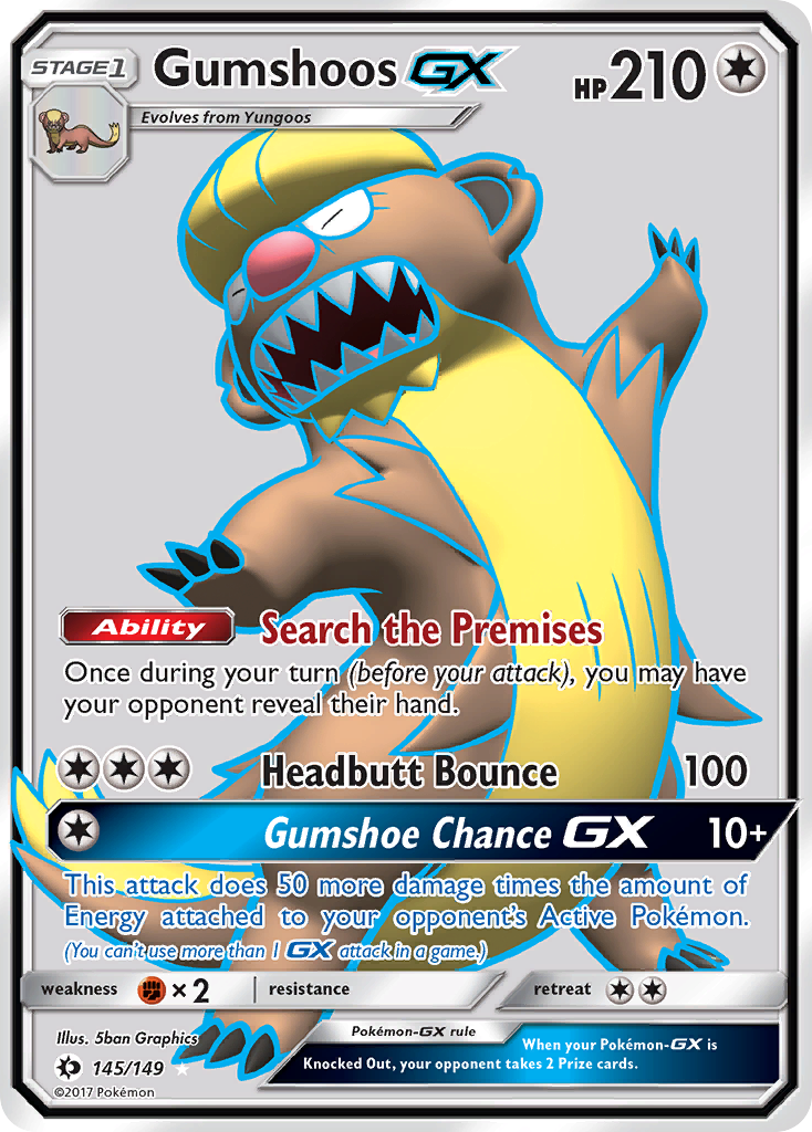 Gumshoos GX (145/149) [Sun & Moon: Base Set] | Clutch Gaming