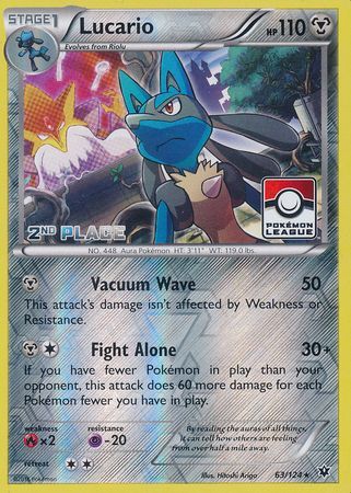 Lucario (63/124) (League Promo 2nd Place) [XY: Fates Collide] | Clutch Gaming