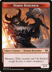 Treasure // Demon Berserker Double-Sided Token [Kaldheim Tokens] | Clutch Gaming