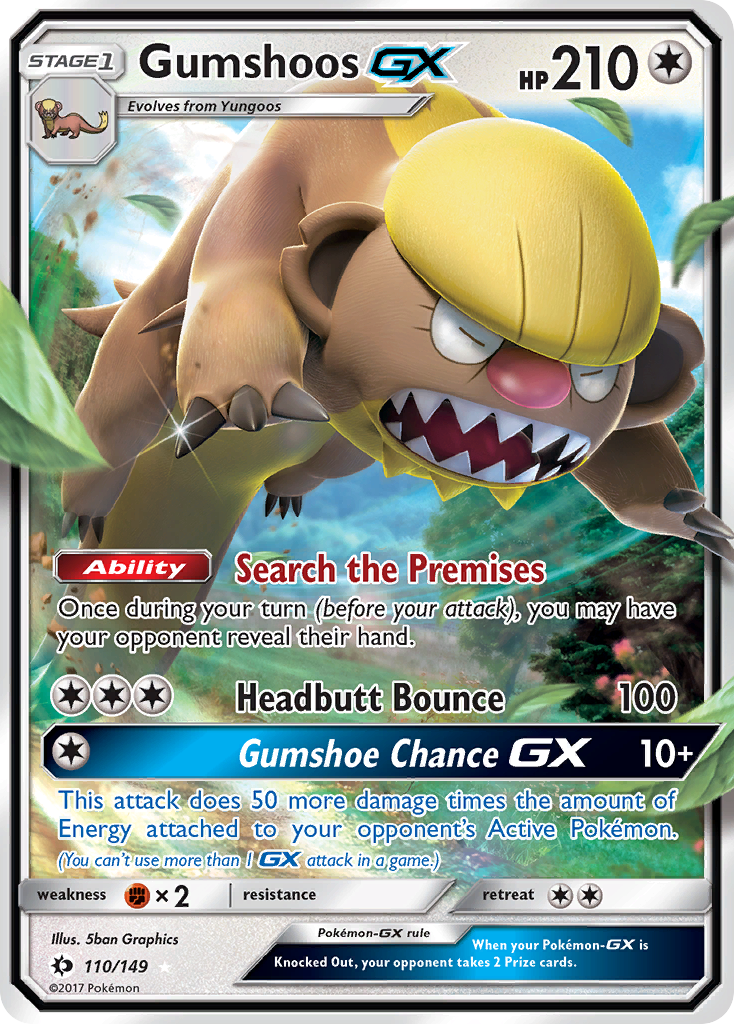 Gumshoos GX (110/149) [Sun & Moon: Base Set] | Clutch Gaming