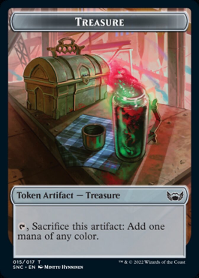 Plant // Treasure (015) Double-Sided Token [Streets of New Capenna Commander Tokens] | Clutch Gaming