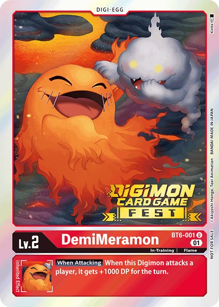 DemiMeramon [BT6-001] (Digimon Card Game Fest 2022) [Double Diamond Promos] | Clutch Gaming