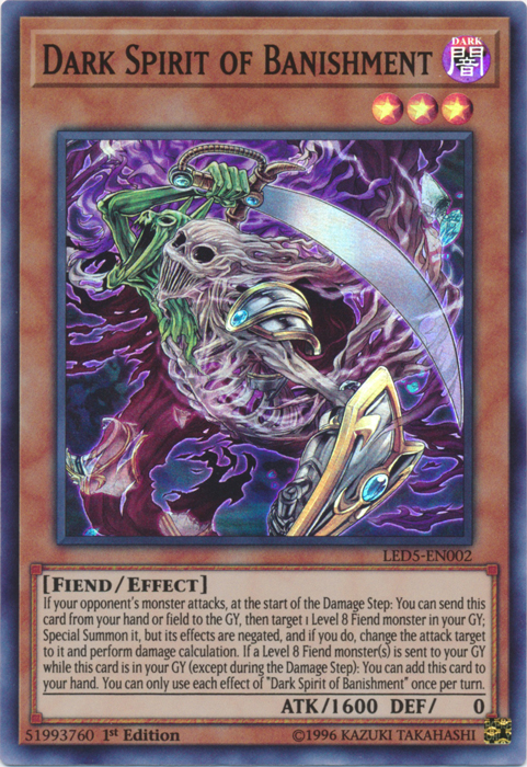 Dark Spirit of Banishment [LED5-EN002] Super Rare | Clutch Gaming