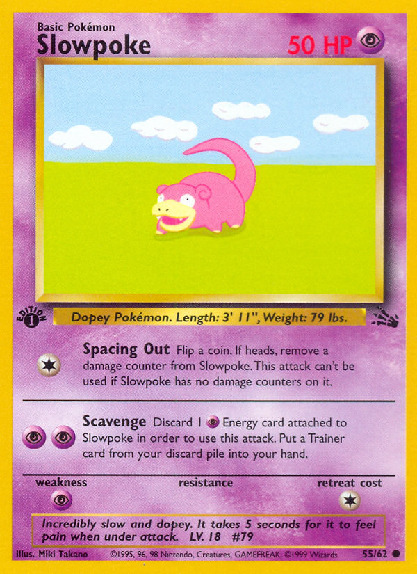 Slowpoke (55/62) [Fossil 1st Edition] | Clutch Gaming