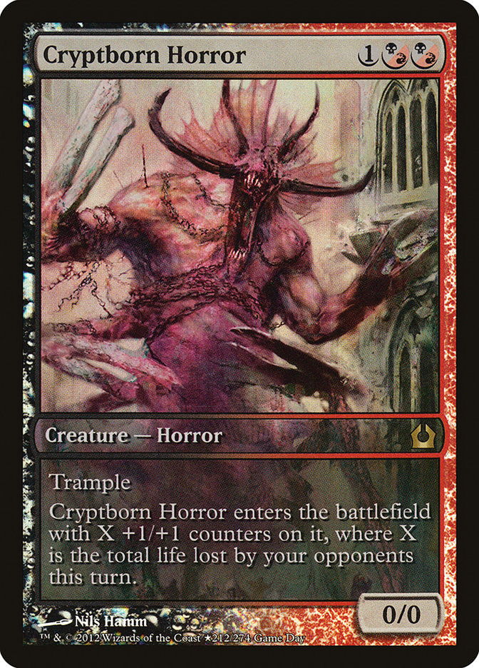 Cryptborn Horror (Game Day) (Extended Art) [Return to Ravnica Promos] | Clutch Gaming