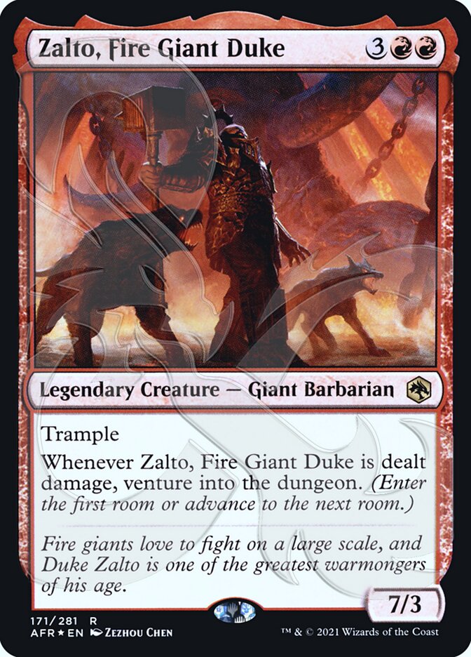 Zalto, Fire Giant Duke (Ampersand Promo) [Dungeons & Dragons: Adventures in the Forgotten Realms Promos] | Clutch Gaming