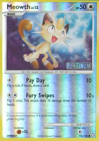 Meowth (106/146) [Burger King Promos: 2009 Collection] | Clutch Gaming