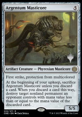 Argentum Masticore (Promo Pack) [Phyrexia: All Will Be One Promos] | Clutch Gaming