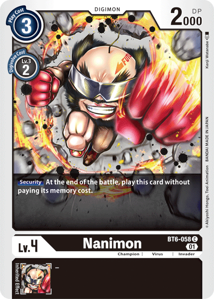 Nanimon [BT6-058] [Double Diamond] | Clutch Gaming