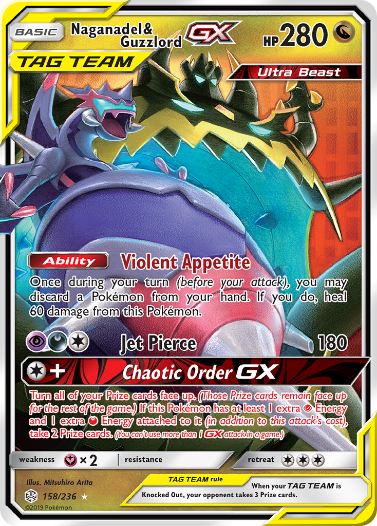 Naganadel & Guzzlord GX (158/236) [Sun & Moon: Cosmic Eclipse] | Clutch Gaming