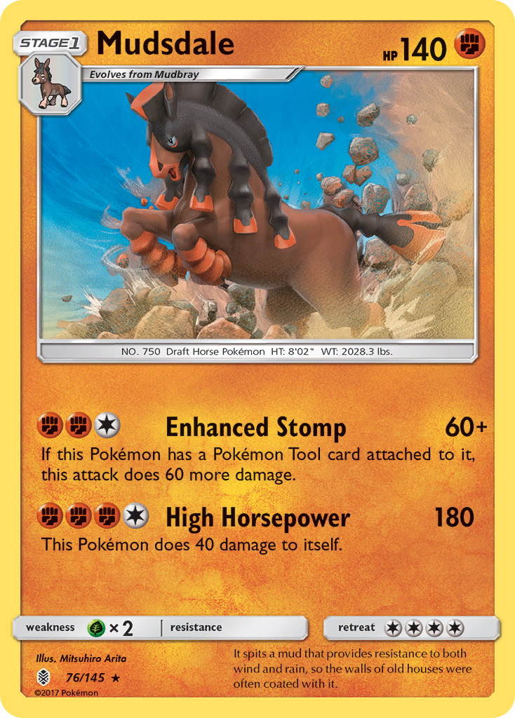 Mudsdale (76/145) [Sun & Moon: Guardians Rising] | Clutch Gaming