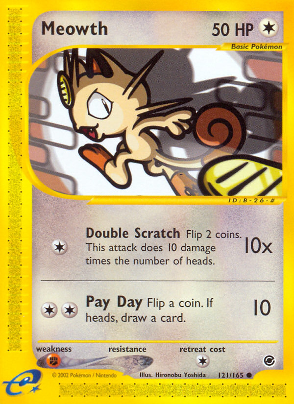 Meowth (121/165) [Expedition: Base Set] | Clutch Gaming